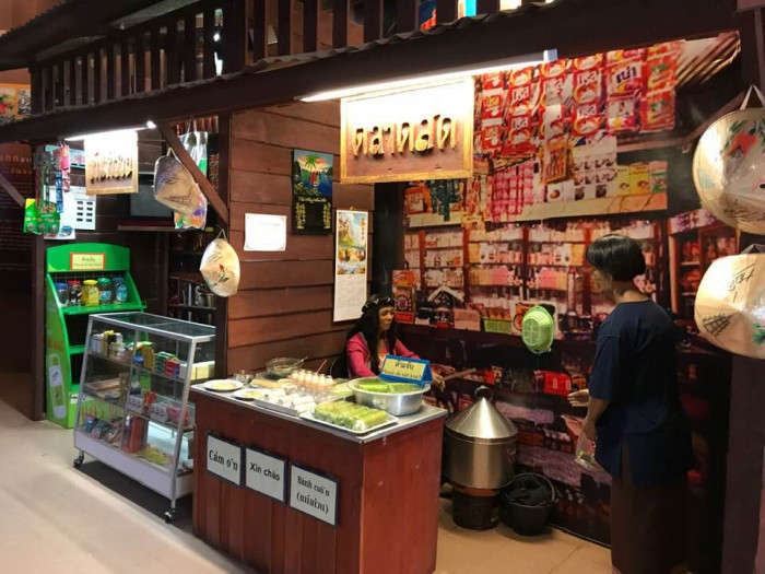 中華系タイ人やベトナム移民の商店を再現したゾーン