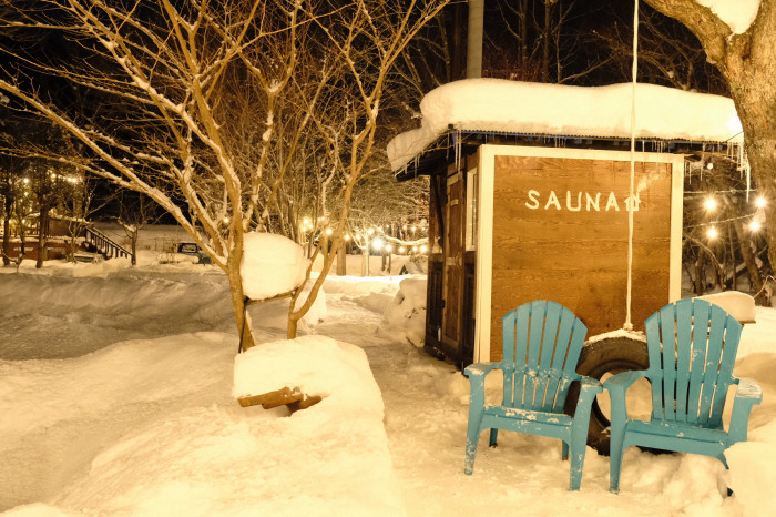 フィンランド式サウナを楽しめるオーナーお手製のサウナ小屋
